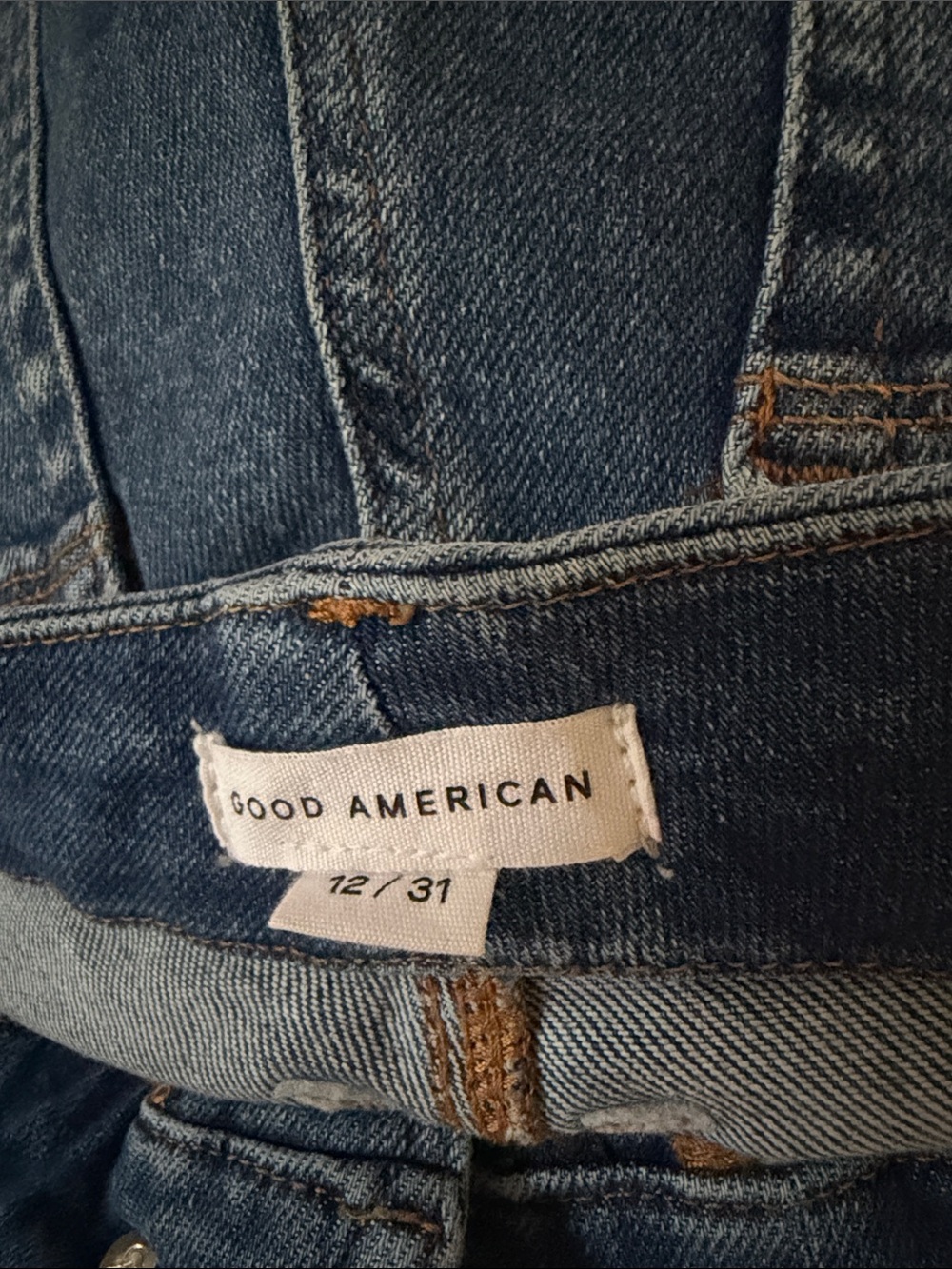 Good American Blue Straight-Leg Jeans - Picture 2 of 4